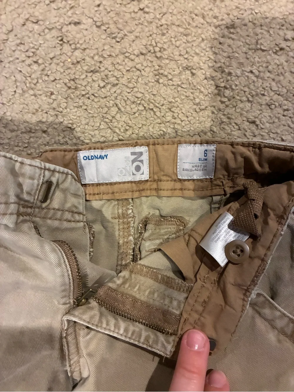Old Navy Boys Khaki Cargo Shorts